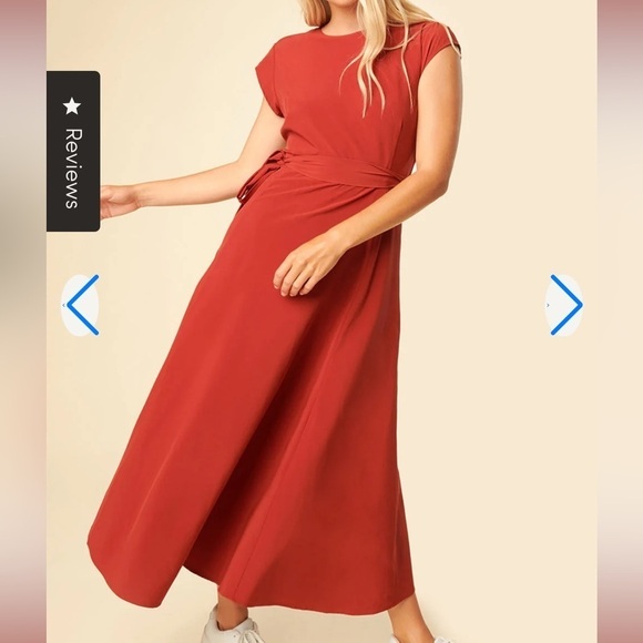 Wayre Roma Reversible Pleated Cap Sleeve Gingham Wrap Travel Dress SIZE XS - Picture 2 of 9